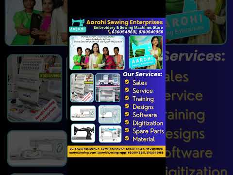 Start your embroidery business by purchasing an embroidery machine from Aarohi Sewing Enterprises