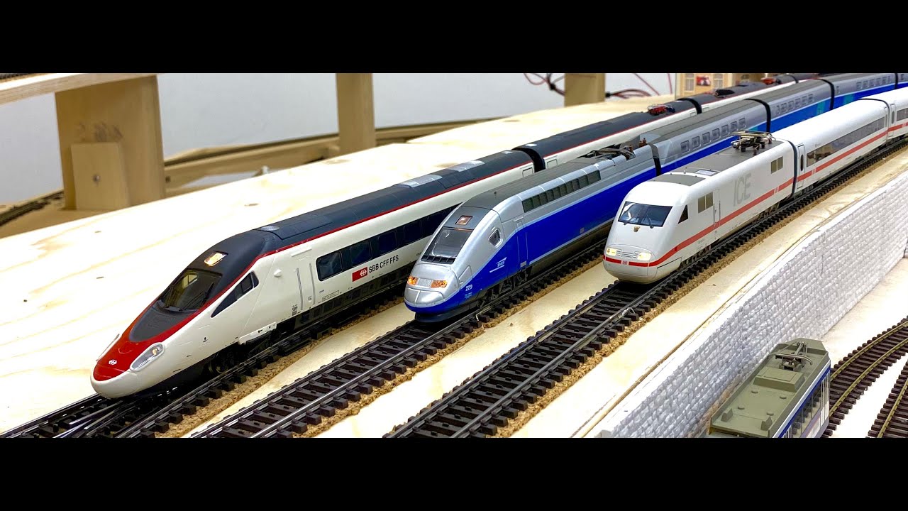 Mehano HO French SNCF 4-Piece TGV DUPLEX OUIGO HIGH SPEED TRAIN MULTIPLE  UNIT MB