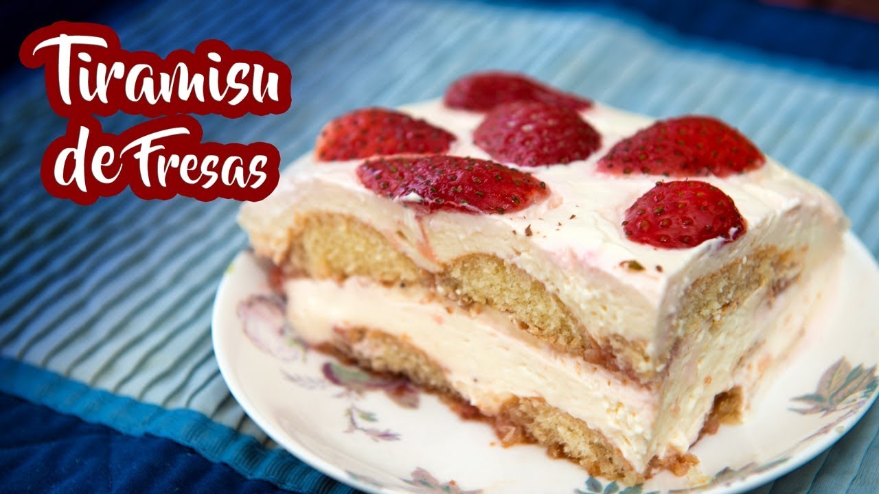 Tiramisu de Fresas Rico y Muy Facil de Hacer