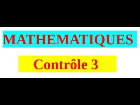 Correction du devoir de Contrôle n ° 3  ( Bac math )