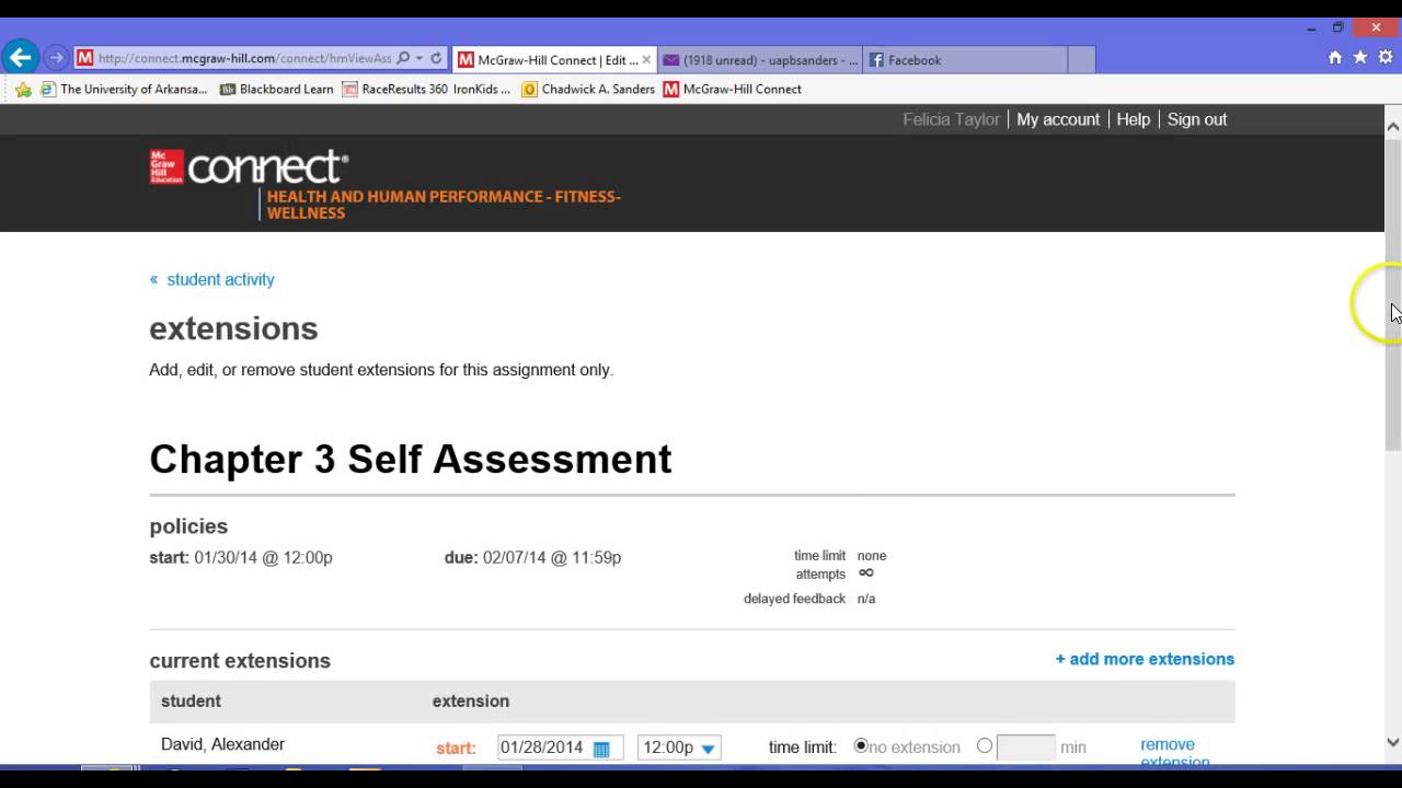 mcgraw hill connect assignment extension