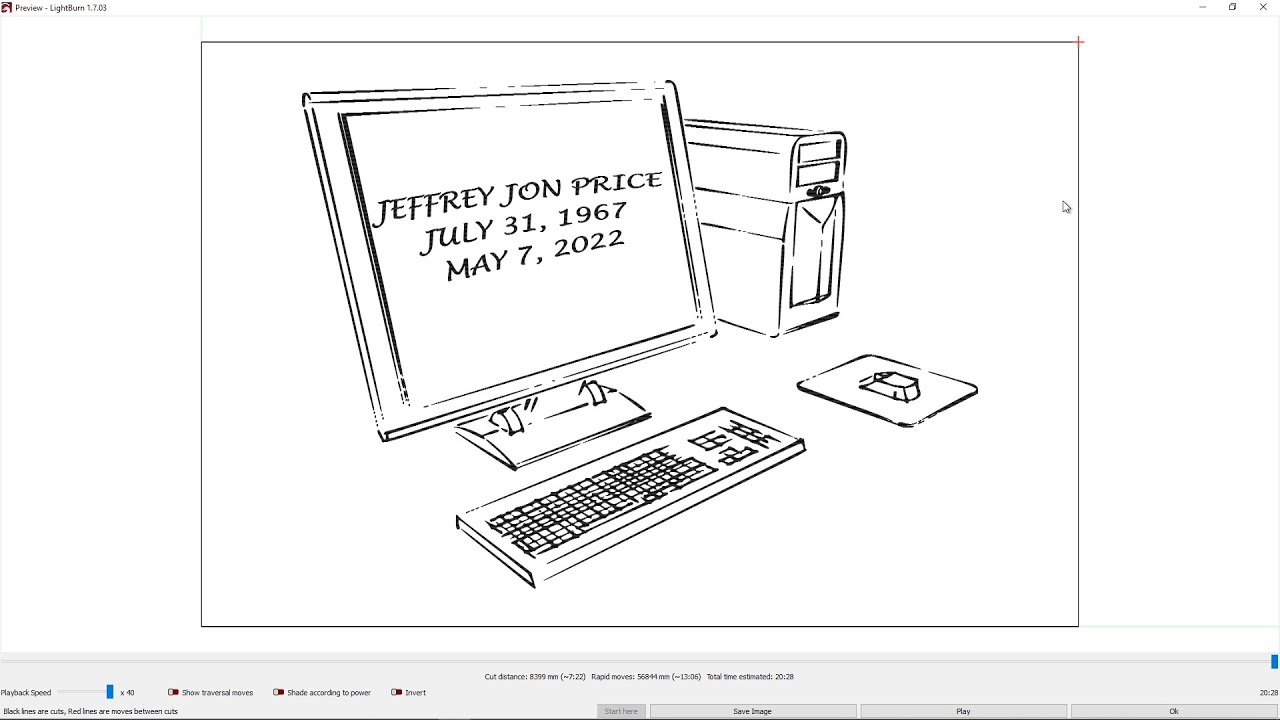 How to bURN an URN!  A remote setup with the AtomStack P7