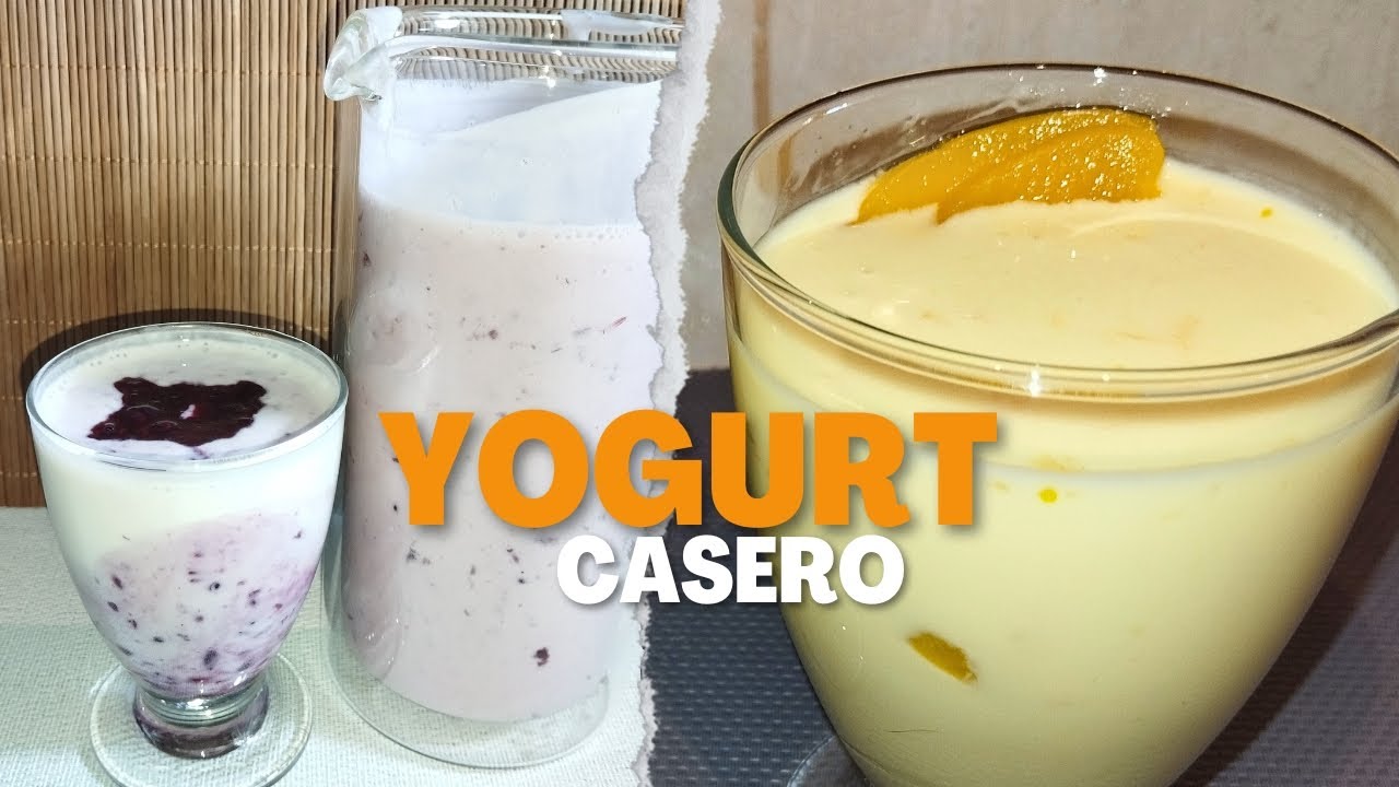 Cómo hacer Yogurt CASERO (Sabor durazno y frutos rojos)