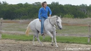 Dual Glo Sis - riding bareback - Valley View Ranch