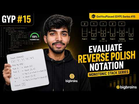 Evaluate Reverse Polish Notation | Stack Explained | LeetCode 150 | GYP #15