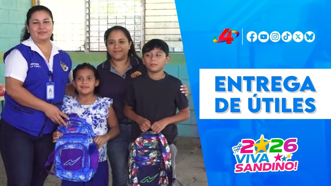 Matagalpa: Ministerio de la Familia entrega útiles escolares a niños 🎒