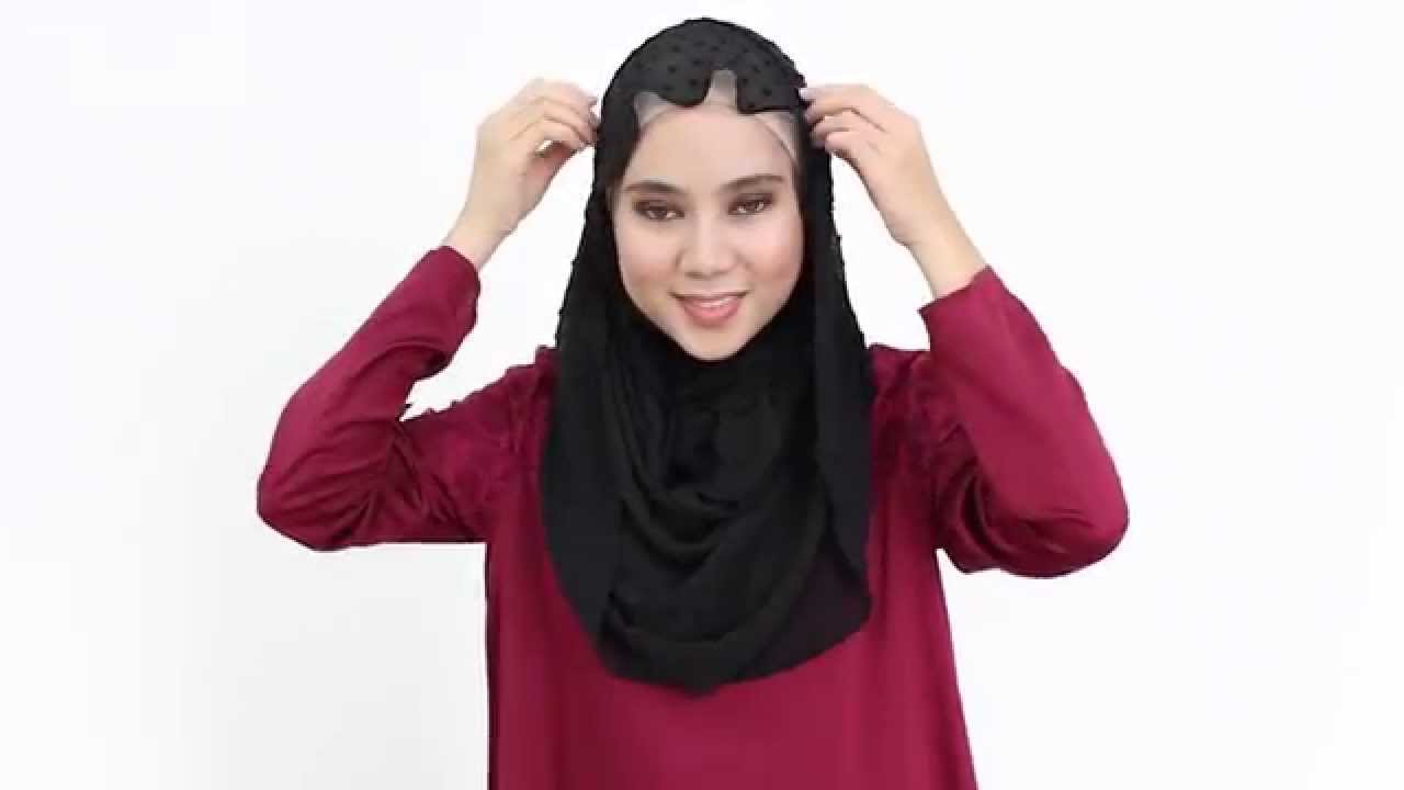 POPLOOK Hijab Tutorial 5 - Aida Textured Chiffon Headscarf 