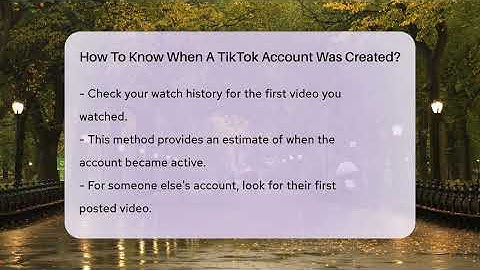 How To Know When A TikTok Account Was Created? - Everyday-Networking