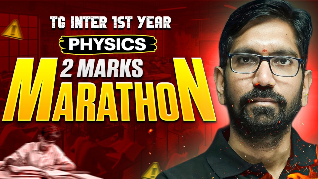 Physics 2 Marks Final Revision Marathon 🔥 | TG Inter 1st Year | IPE 2026
