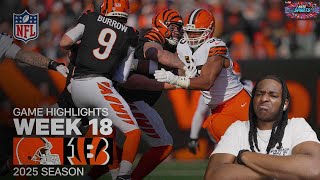 IHateSports React To Cleveland Browns vs Cincinnati Bengals Game Highlights 2025 NFL Season Week 18