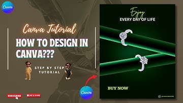 Canva Jewelry Poster Tutorial 🎨 | Design Elegant Jewelry Poster Step by Step | Canva Tutorial
