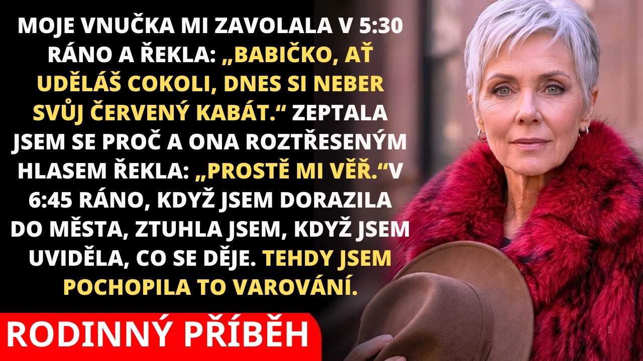 V 5:30 ráno mi vnučka zavolala se slovy: „Babi, dnes si neoblékej ten červený kabát.“ Pak položila telefon. O pár hodin později jsem na parkovišti před obchodem s krmivem uviděla žlutou pásku,...