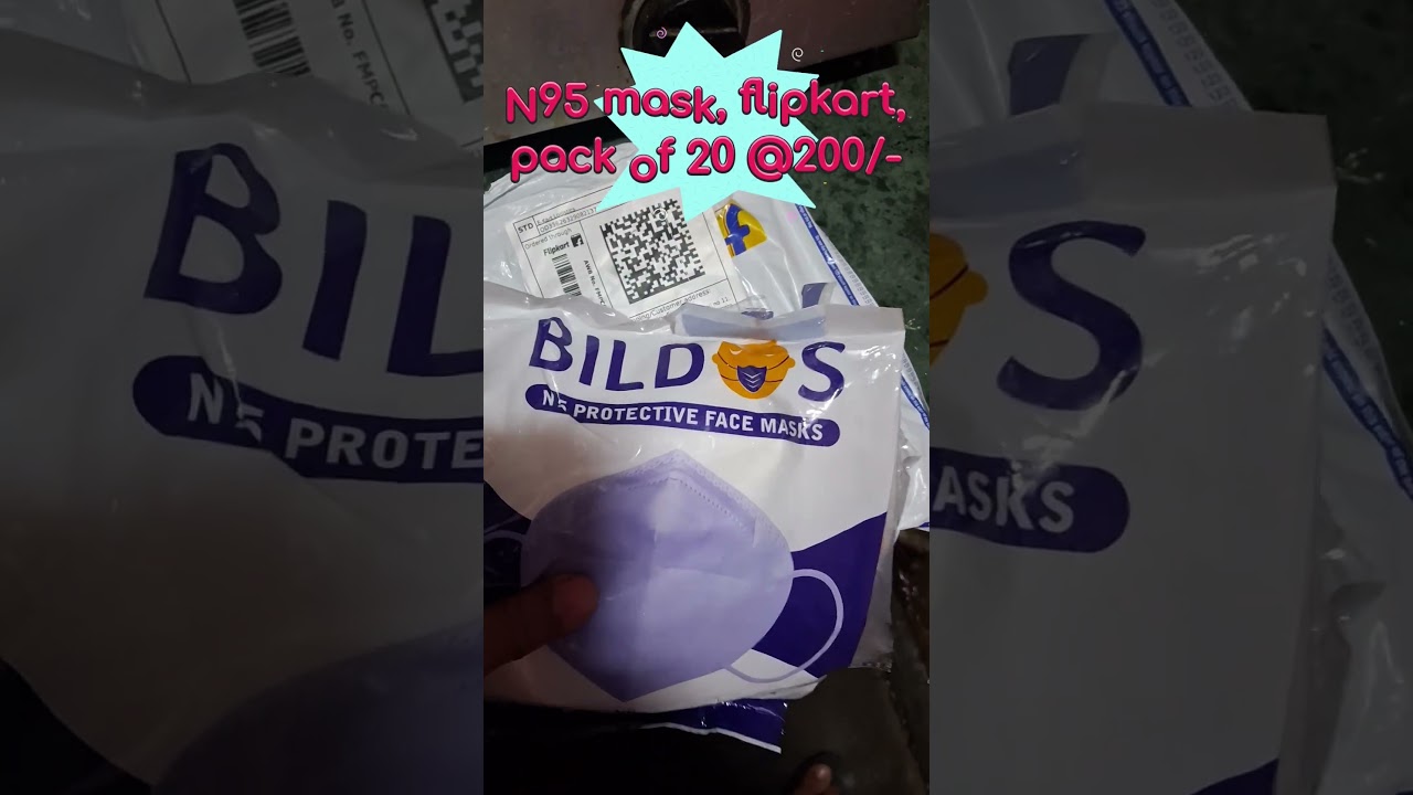 N95 mask, flipkart, pack of 20 @200/- 
