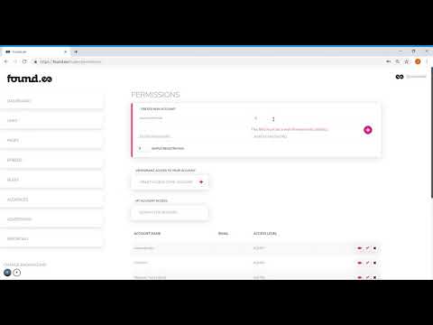 found.ee How To: Create New Accounts