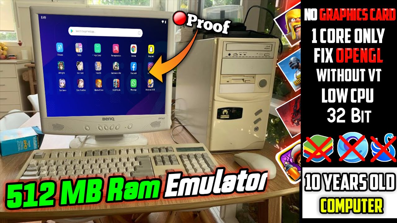 The Fastest & Lowest Android Emulator For 512MB RAM No GPU Fix