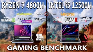 Ryzen 7 4800h vs i5 12500h Gaming Benchmark Test in 15 Games in 2023 | #rtx3050  | @StealthGamerSG