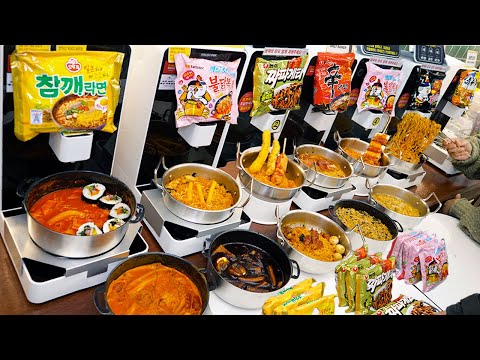 Unbelievable automated ramen machine Fantastic 24H unmanned store in Korea TOP 6 street food