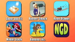Shoot and Fit, Rubber Smack, Road Drawer, Model Stack, Banana, Inc. | New Games Daily screenshot 5