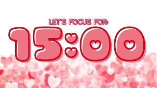15 Minute Soft Valentine-Themed Timer for Study and Focus 💕 screenshot 5