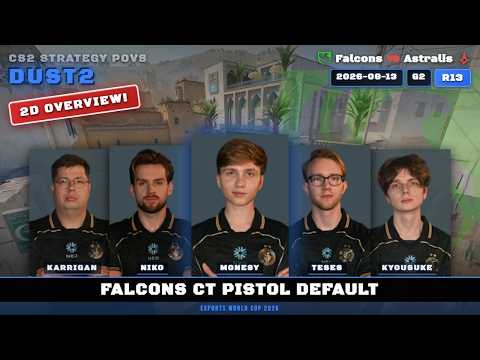 Falcons CT Pistol Default vs Astralis - Dust2 - Esports World Cup 2026