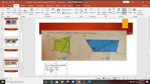 Prperties of four sided figures textbook page 294 Q5