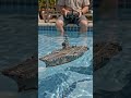 Aircraft Carrier in a Public Swimming Pool #ai #viral #viralvideo