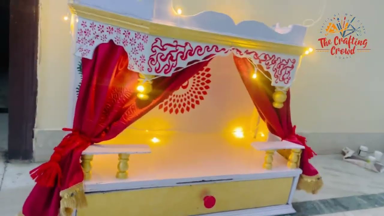 How I renovate My home wooden temple with just few things || Mandir renovation Idea