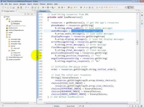Lesson15 08 Pizza java  Method loadResources
