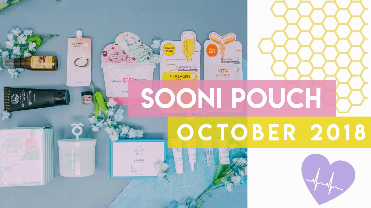 Sooni Pouch - October 2018 - Korean Skincare and Beauty Subscription Box