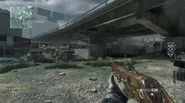 First Blood MW3 Across the map THROWING KNIFE on Interchange!