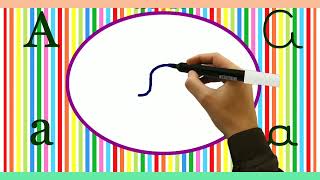 Traado Da Vogal A Cursiva Minscula E Maiscula