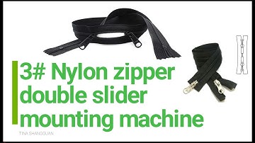Zipper machine double slider mounting machine for nylon zipper