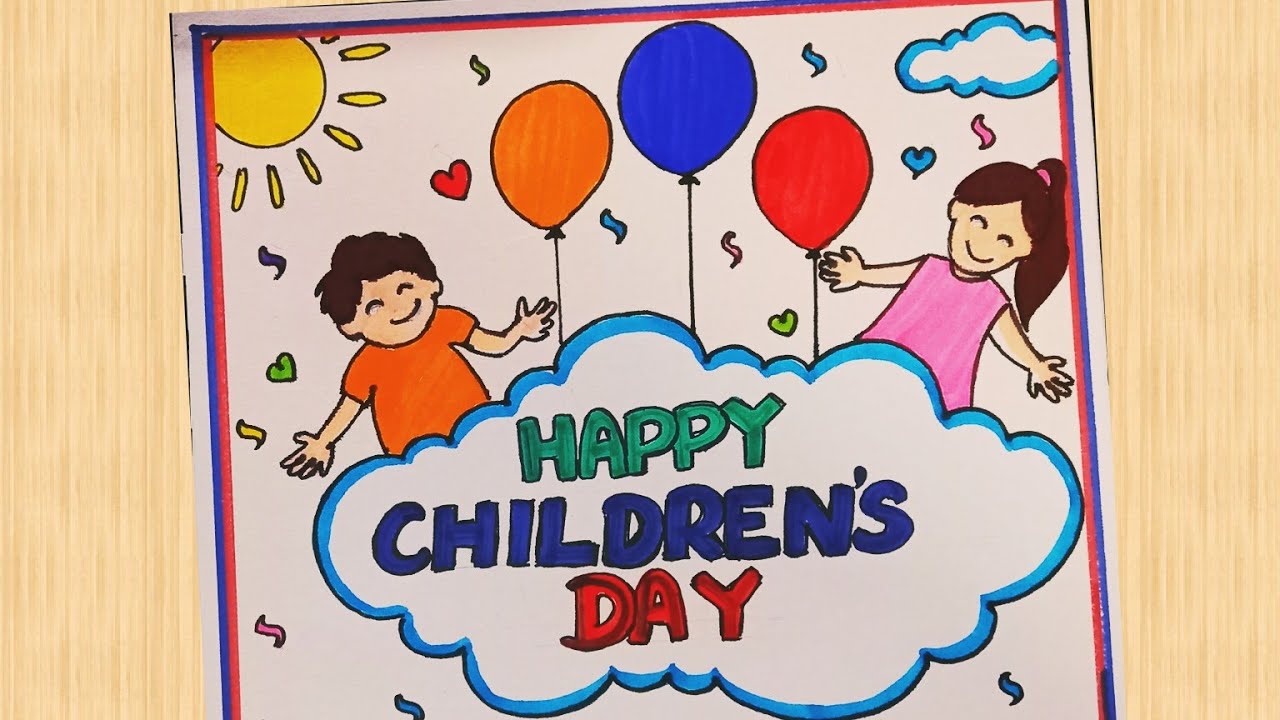 Happy childrens day with the template banner design