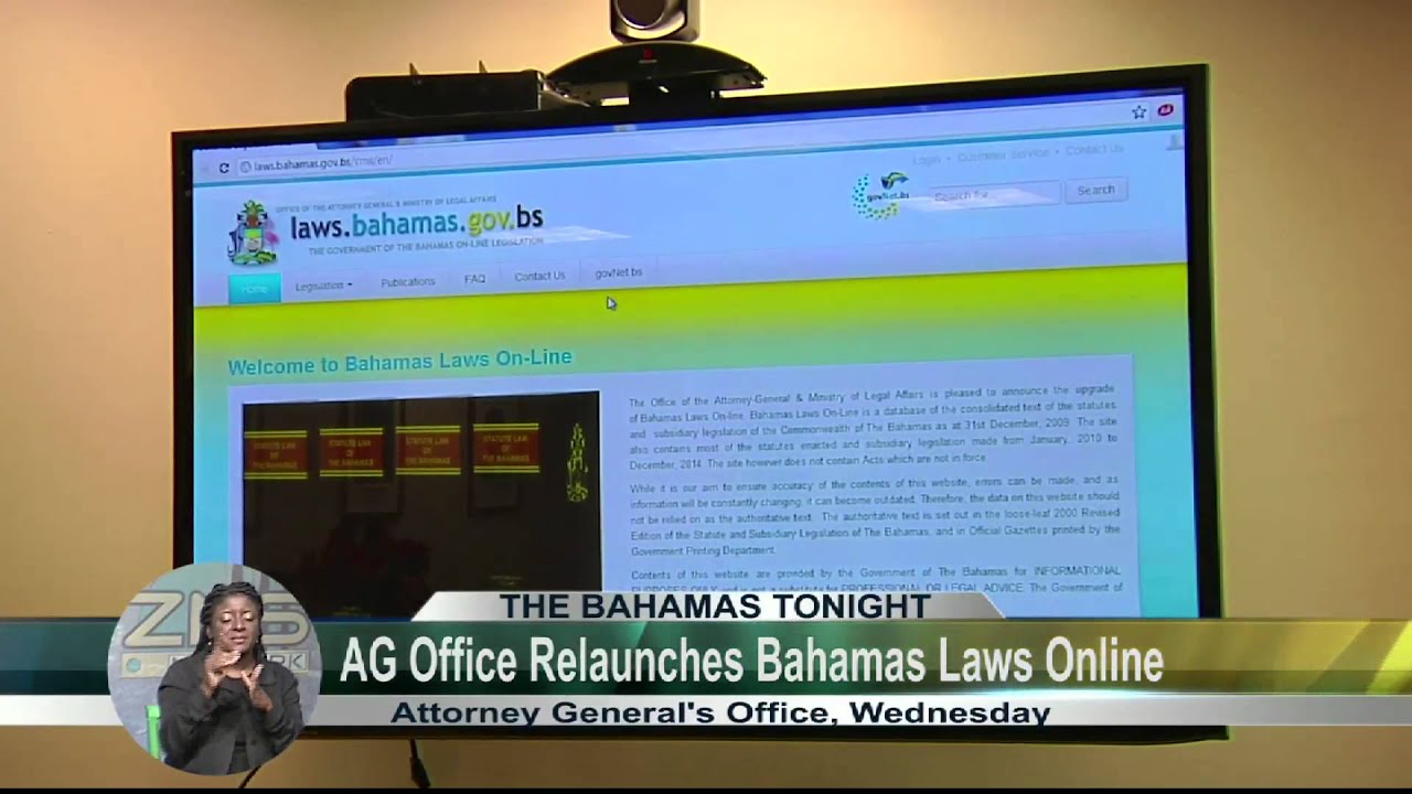 Bahamas Laws Online Gets Upgrade YouTube