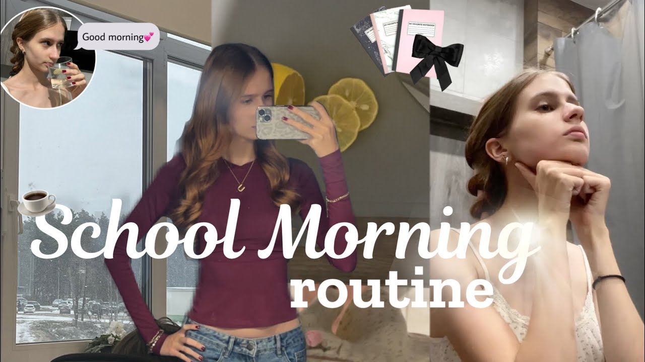 ШКОЛЬНАЯ УТРЕННЯЯ РУТИНА ☕️🌟 как я провожу свое утро во время школы