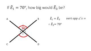Geometry vertically opposite angles