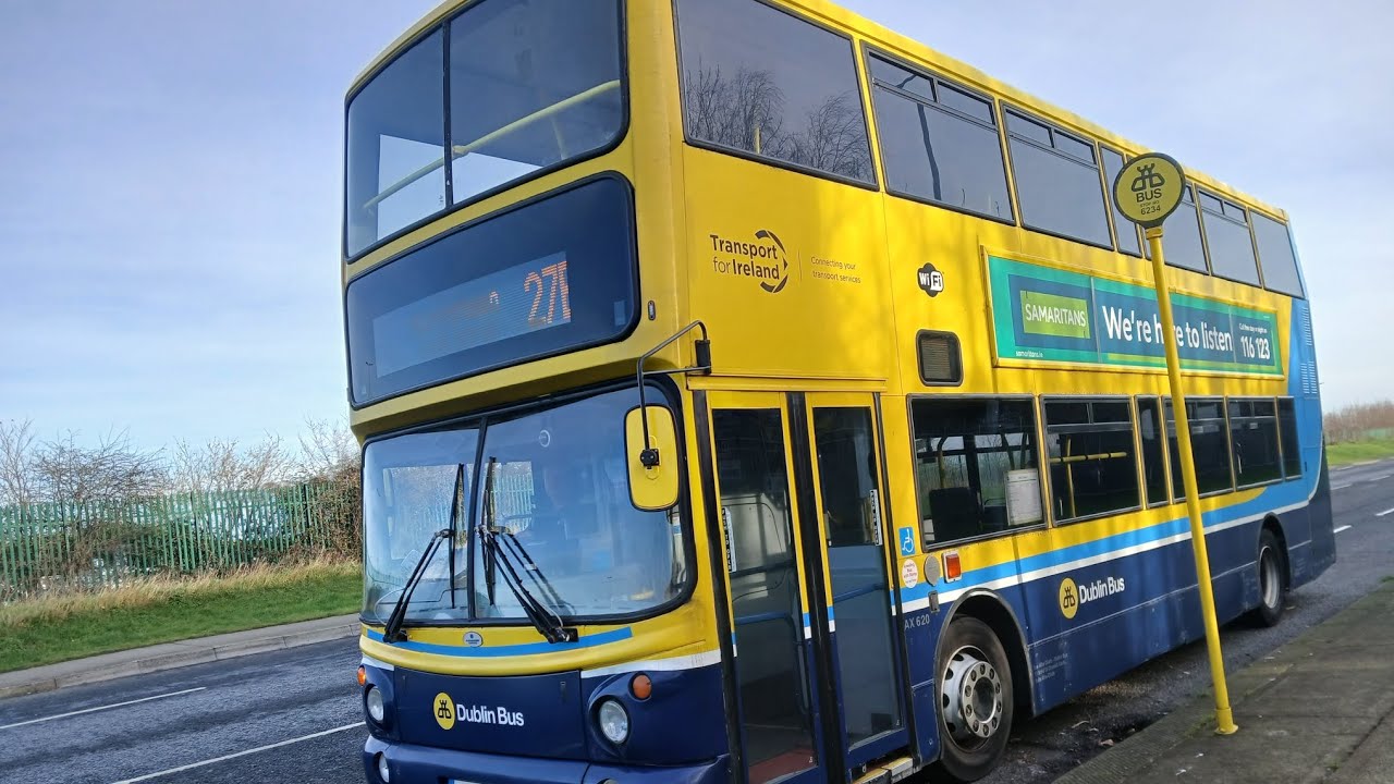 A ride on Dublin bus B7TL ALX 400 (AX620) On route 27B