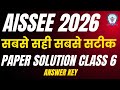 AISSEE 2026 Class 6 Paper Solution | Sainik School Entrance Exam Answer Key 2026