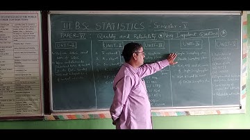 III BSc Statistics Sem V Paper VI Important Questions of Quality and Reliability
