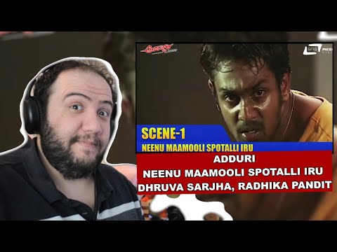 Dhruva Sarja Fight scene | Adduri | Dhruva Sarjha | Radhika Pandit | PRODUCER REACTS KANNADA 🇮🇳