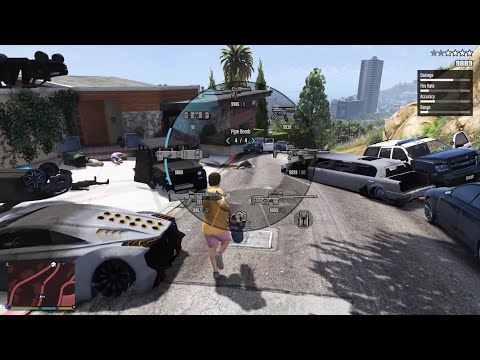 GTA 5 - Franklin Eventually Shows Up To Defend His Home + Ten Star Escape