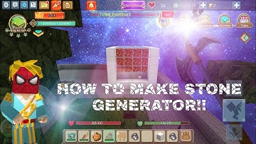 How to make stone generator in Blockman Go Skyblock|#BGTube #4thBGTube #Tutorial