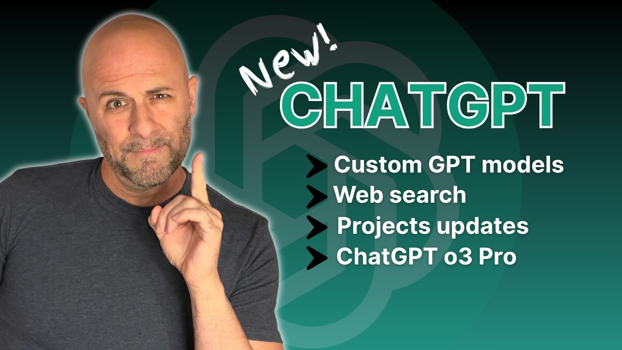 New GPT Updates — Custom GPT Model Selection, Web Search, GPT-o3 Pro and Projects!