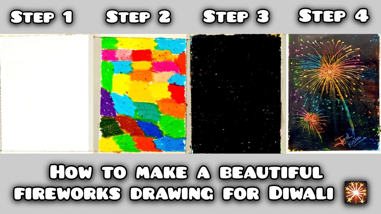 Scratch Art Magic! Fireworks in the Sky 💥 | Easy & Satisfying Drawing / 🎇