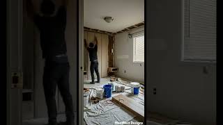 Luxury Bedroom Transformation: Upholstered Feature Wall + Warm LED Glow (Before/After)