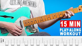 15 Min Beginner MATH ROCK Guitar Technique Workout - Chords, Odd Time, Legato, Tapping & More