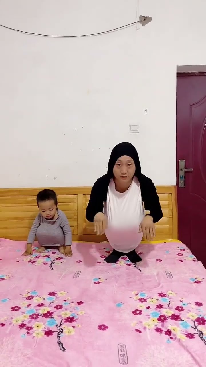 带着儿子变身小企鹅！#funny#Cute#呆萌小米宝