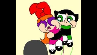 Blossom, Bubbles, Ercup, Dinosaur, Mr. Demon And Me Are Sad.