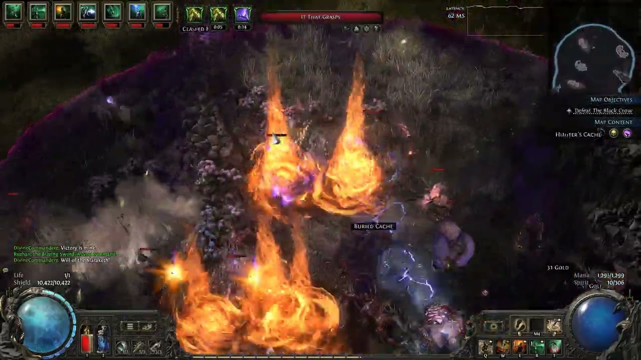 POE 2 0.4 - Varashta Sorceress Fire/Sand Djinn Summoner Build - T15 mapping
