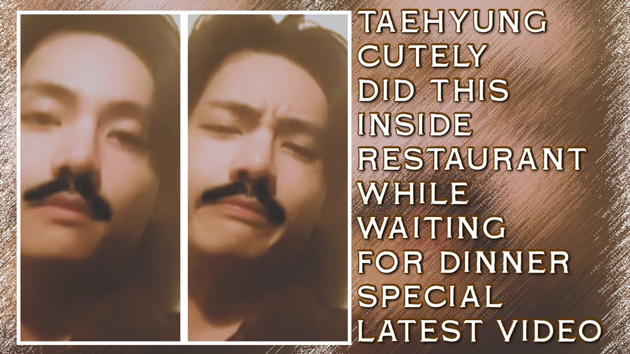 OMG!😱💋Taehyung Cutely Did This In Restaurant While Waiting For Dinner